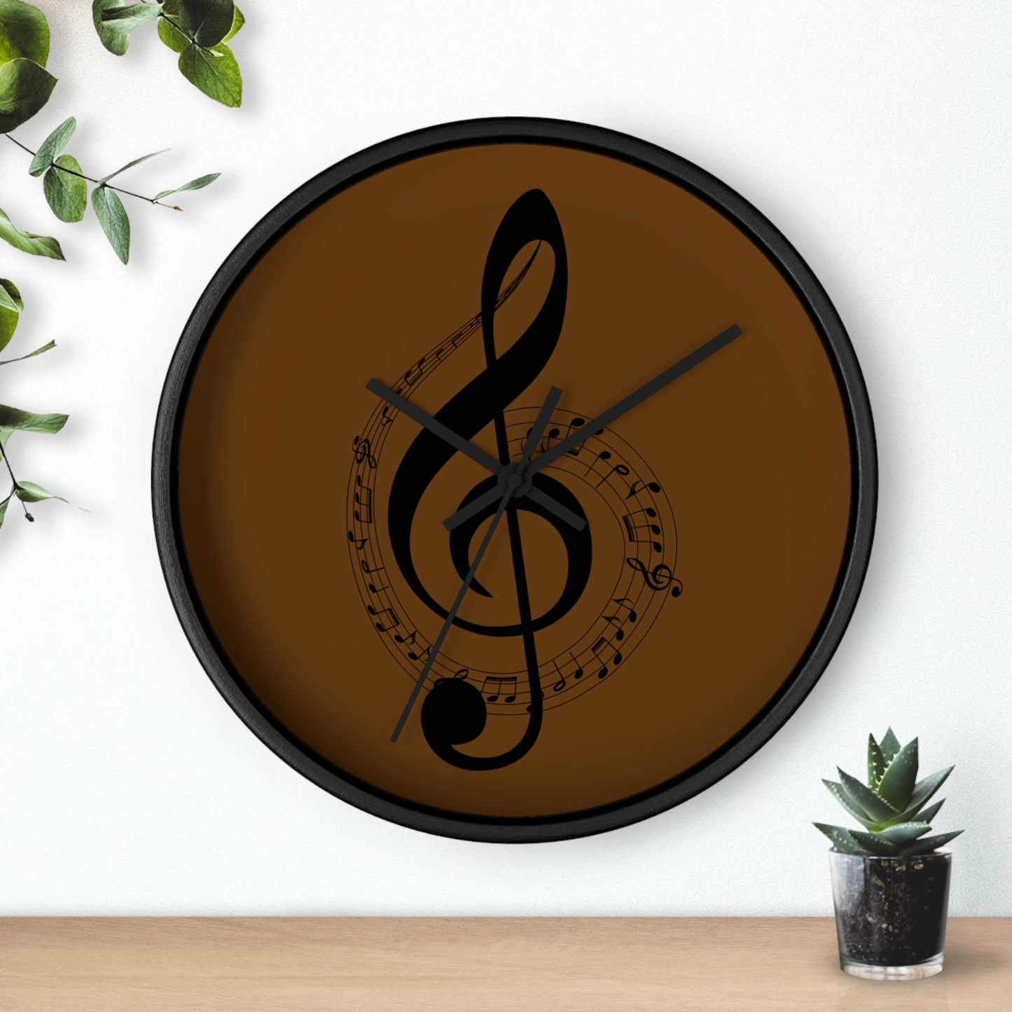 Musical Notes Wall Clock, Unique Home Decor for Musicians