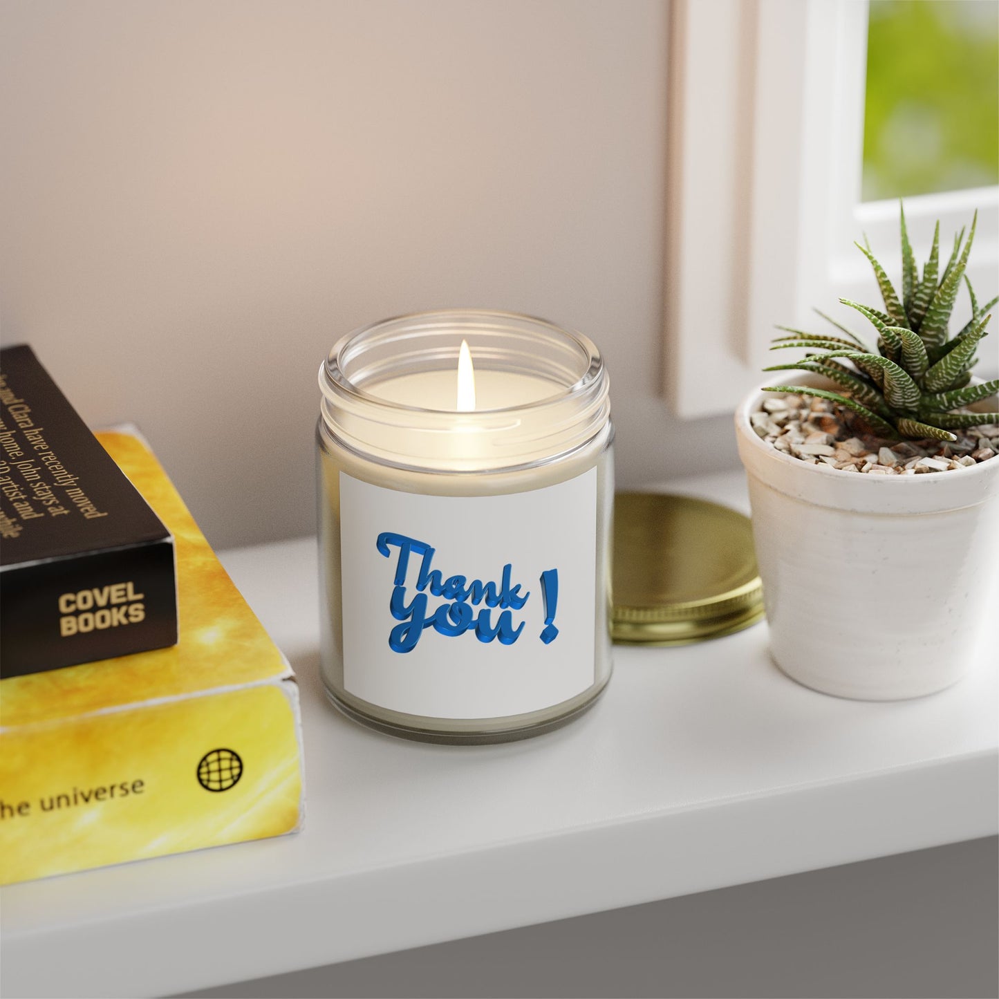 Thank You Scented Candles | Coconut Apricot Wax | Gift for Any Occasion | Home Fragrance | Relaxation | Self-Care | Gift Idea | 4oz, 9oz