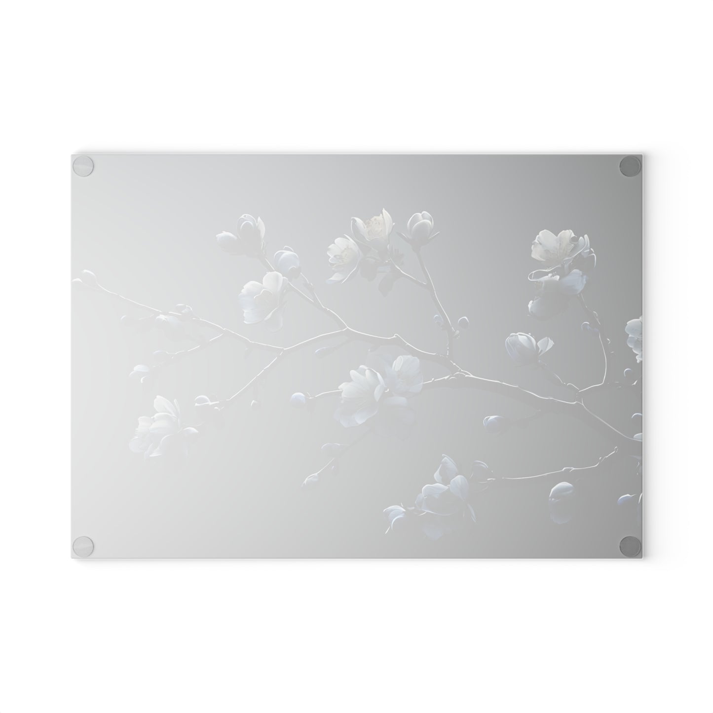 Floral Glass Cutting Board - Elegant Kitchen Decor, Unique Gift for Chefs