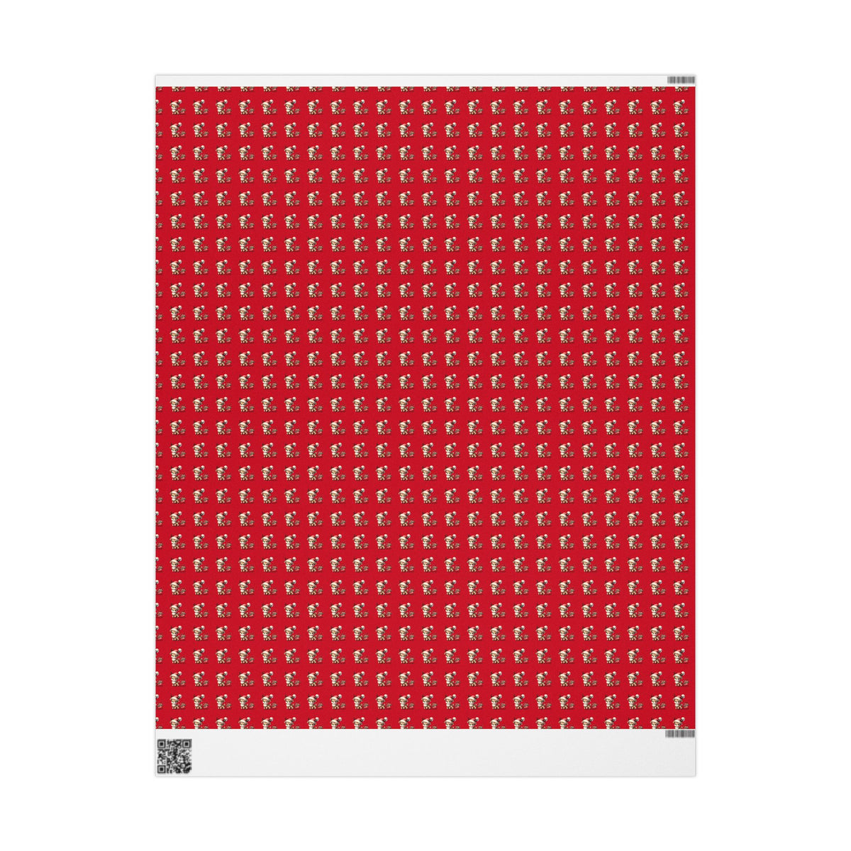 Christmas Dog Pattern Wrapping Paper – Red Holiday Gift Wrap with Cute Puppies