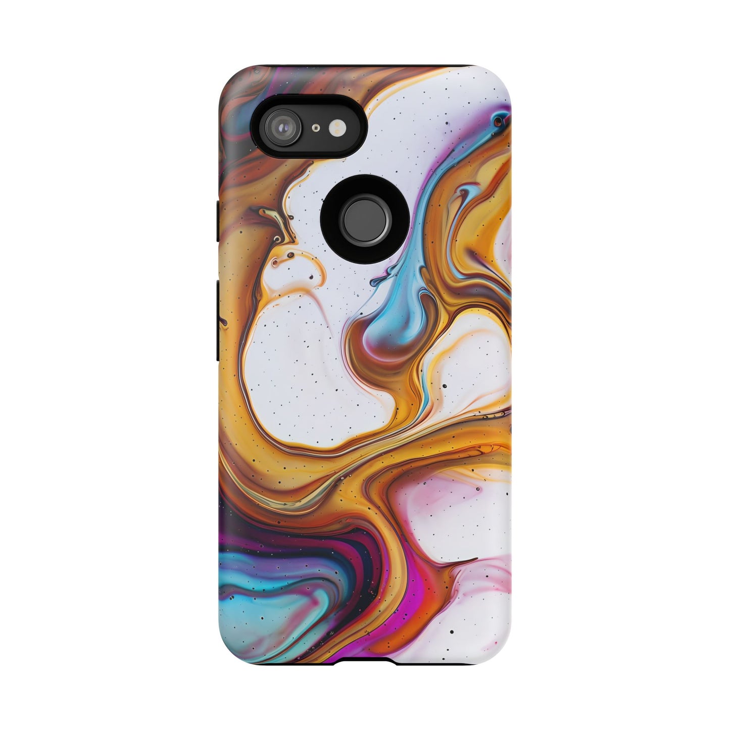 Artistic Phone Case, Tough Cases with Colorful Marble Design