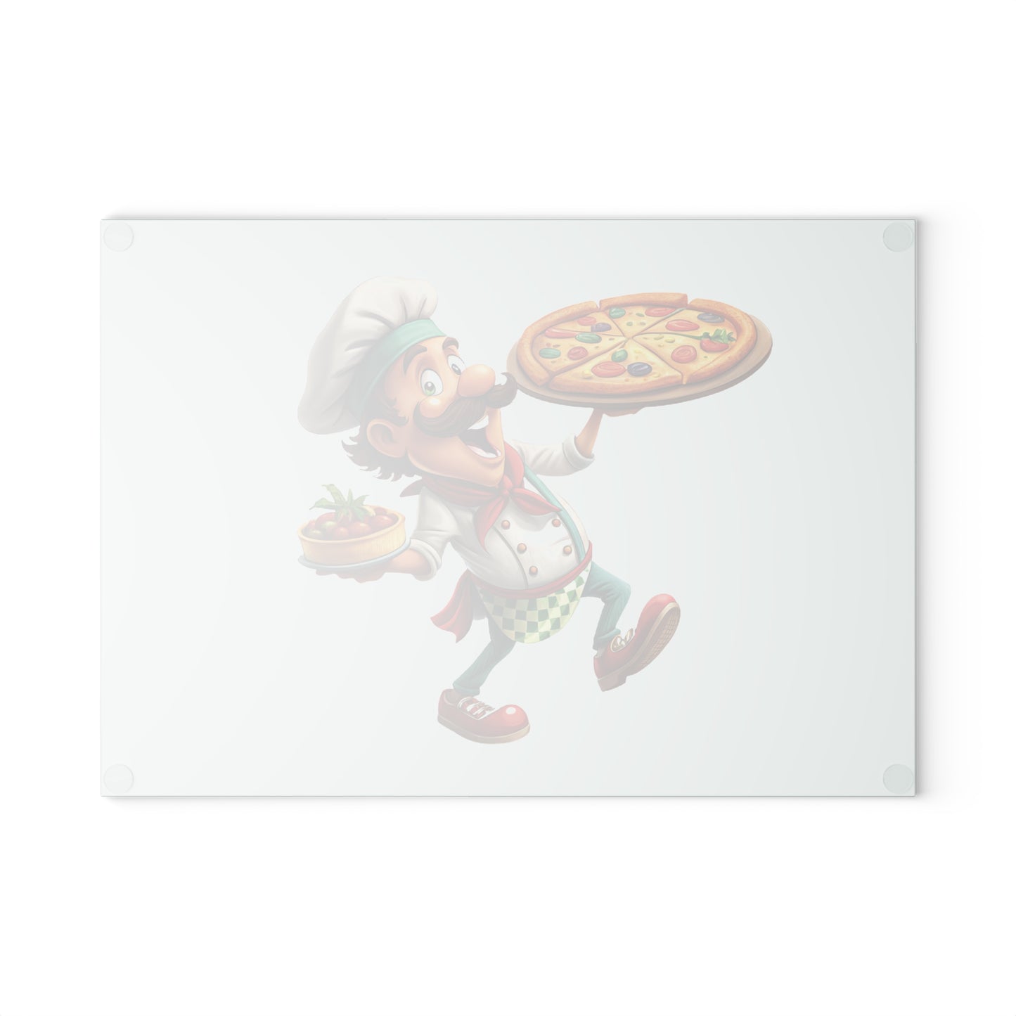 Funny Chef Glass Cutting Board - Perfect Kitchen Gift, Cooking Decor, Home Chef Essential, Present for Foodies, Unique Kitchenware