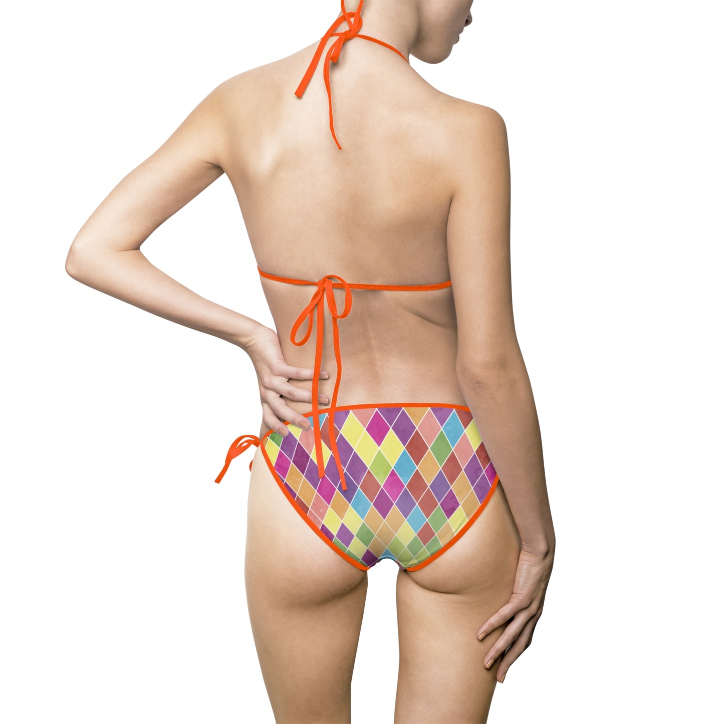 Vibrant Women's Bikini Swimsuit, Colorful Summer Swimwear, Beach Day Outfit, Pool Party Essential, Holiday Swim Set, AOP Swimwear