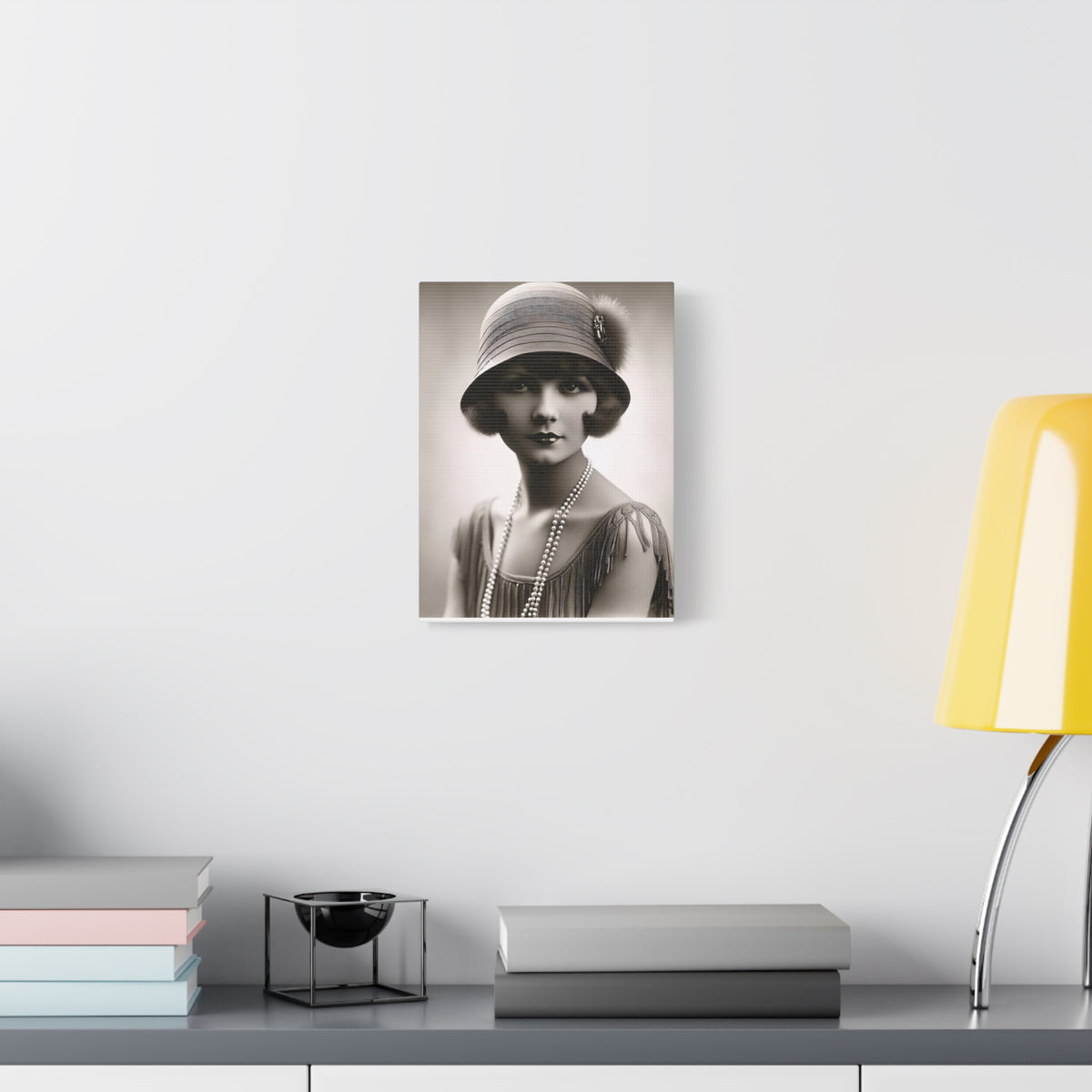 Vintage 1920s Flapper Portrait Canvas