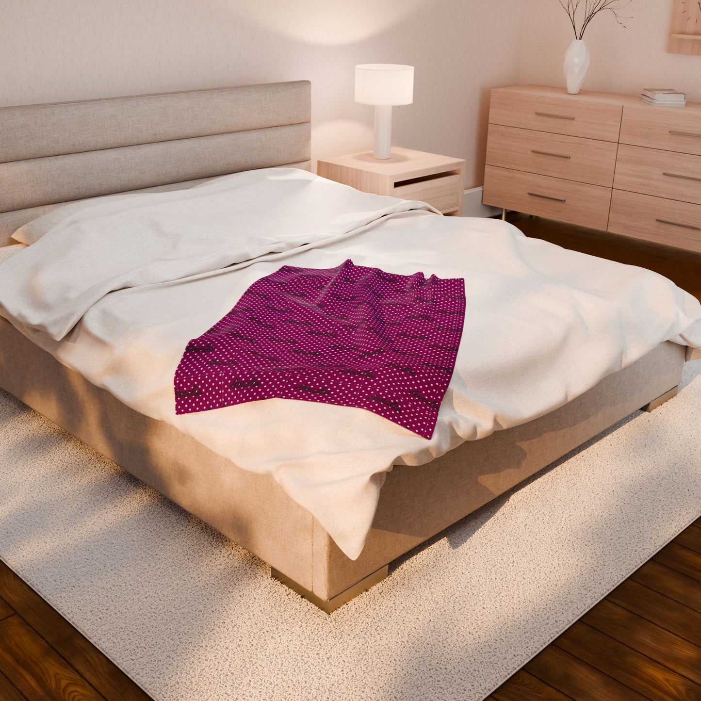 Cozy Velveteen Plush Blanket Amelia