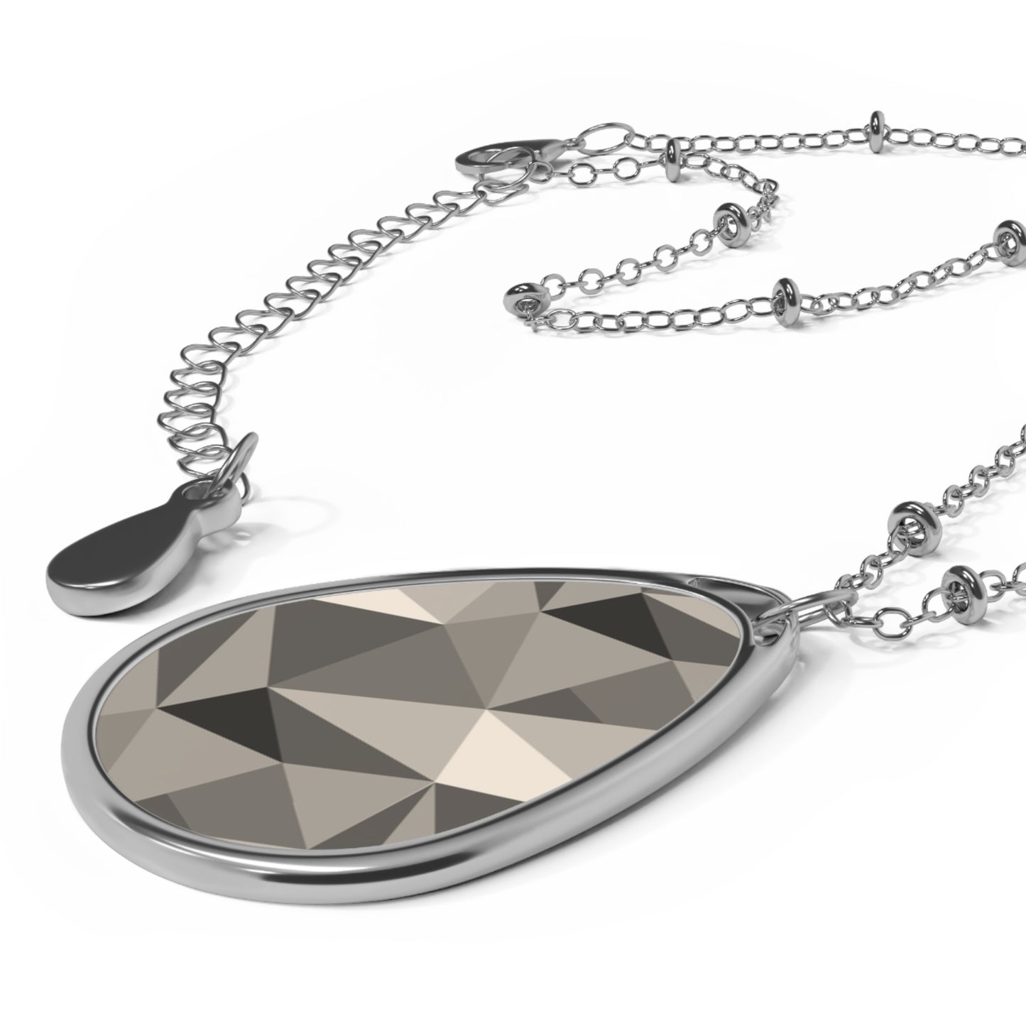 Elegant Geometric Oval Necklace, Modern Minimalist Jewelry, Gift for Her, Everyday Wear, Unique Statement Piece