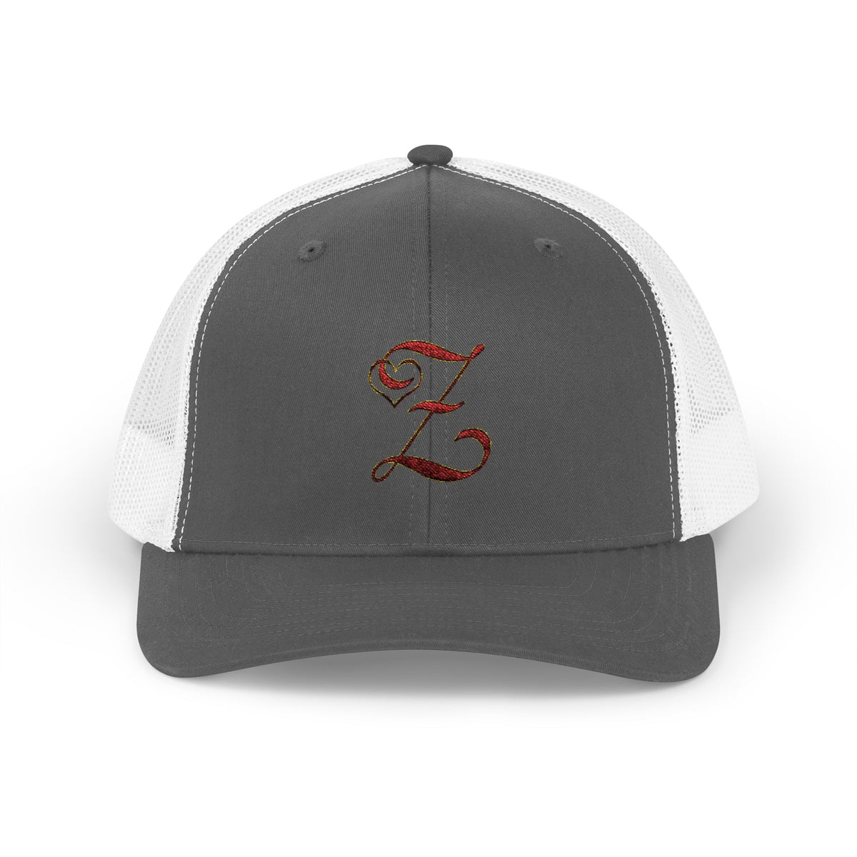 Embroidered 'Z' Snapback Trucker Cap — Vintage Monogram Initial Hat