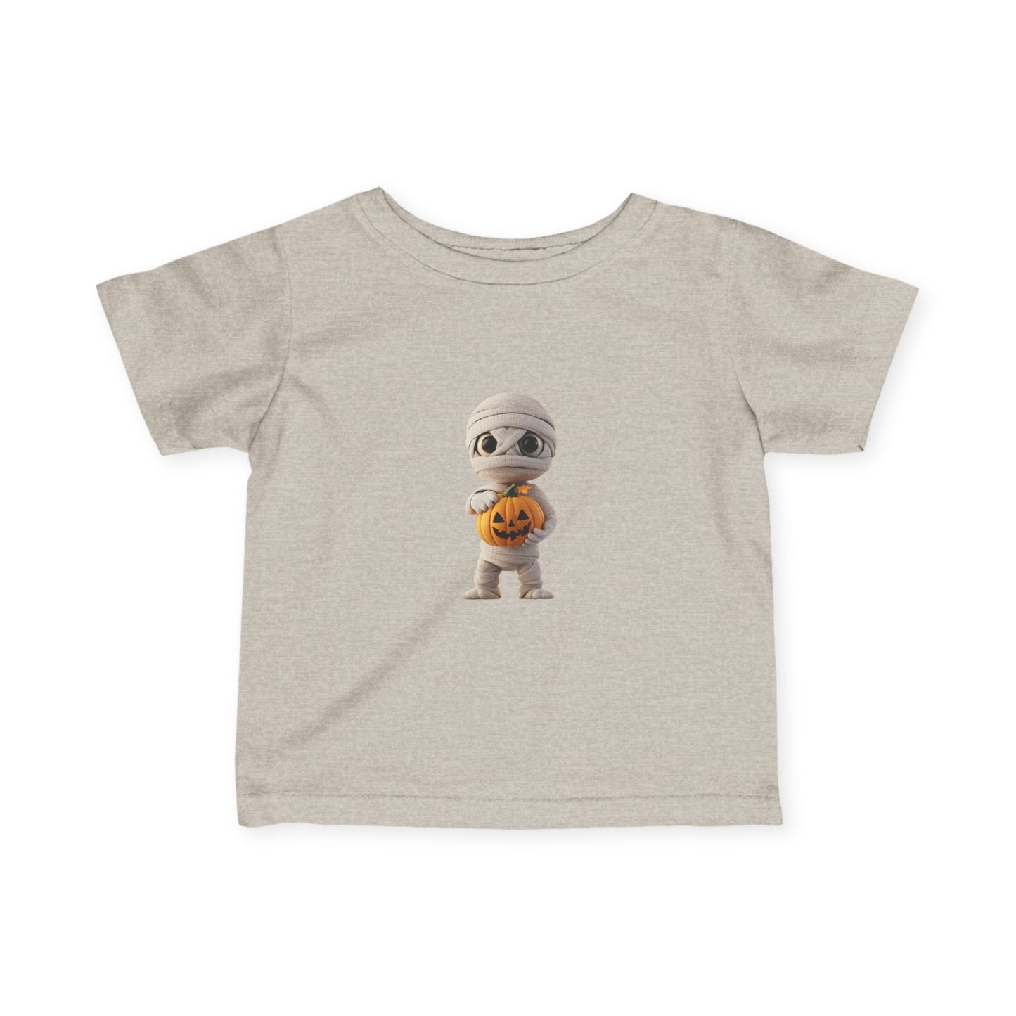 Cute Halloween Infant Tee with Mummy Design, Baby Shirt, Adorable Spooky Gift, Toddler Halloween Outfit, Pumpkin Tee for Kids