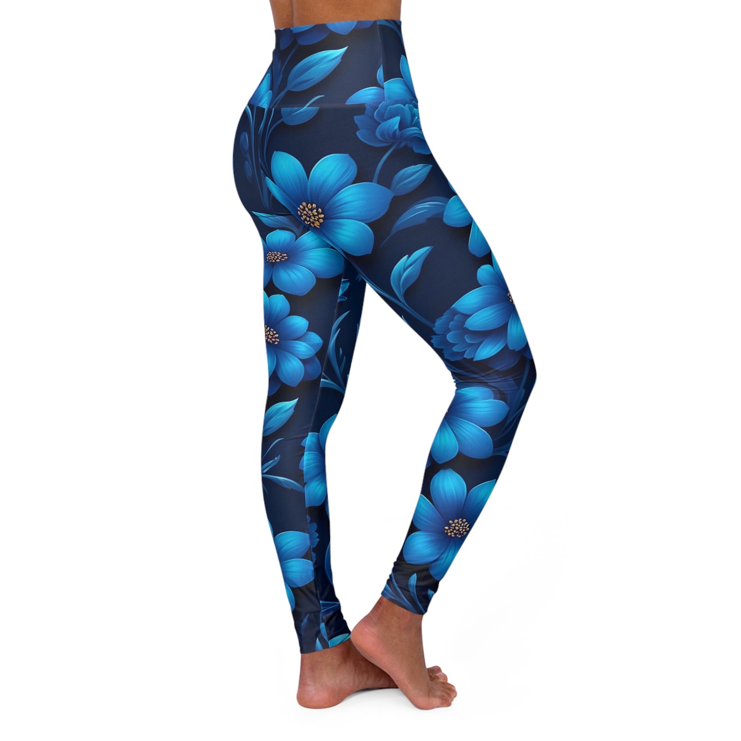 Floral High Waisted Yoga Leggings | Stylish Workout Leggings, Fitness Apparel, Activewear, Boho Style, Gift for Her
