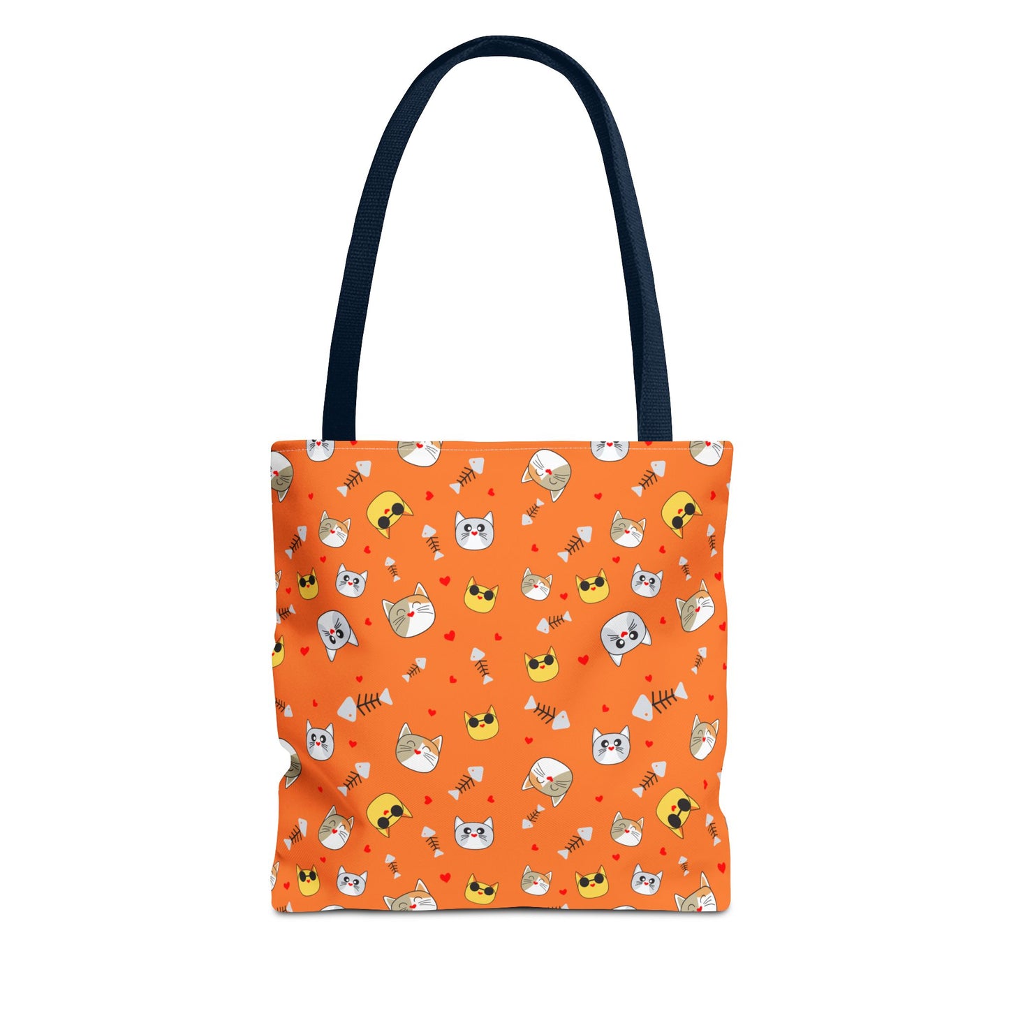 Cute Cat Pattern Tote Bag, Fun Shopping Bag, Gift for Cat Lovers, Halloween Decor, Reusable Everyday Tote