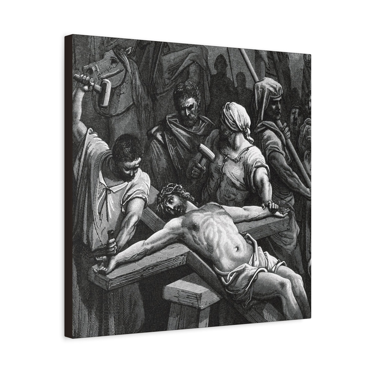 Crucifixion Art Matte Canvas Print – Stretched Religious Wall Decor