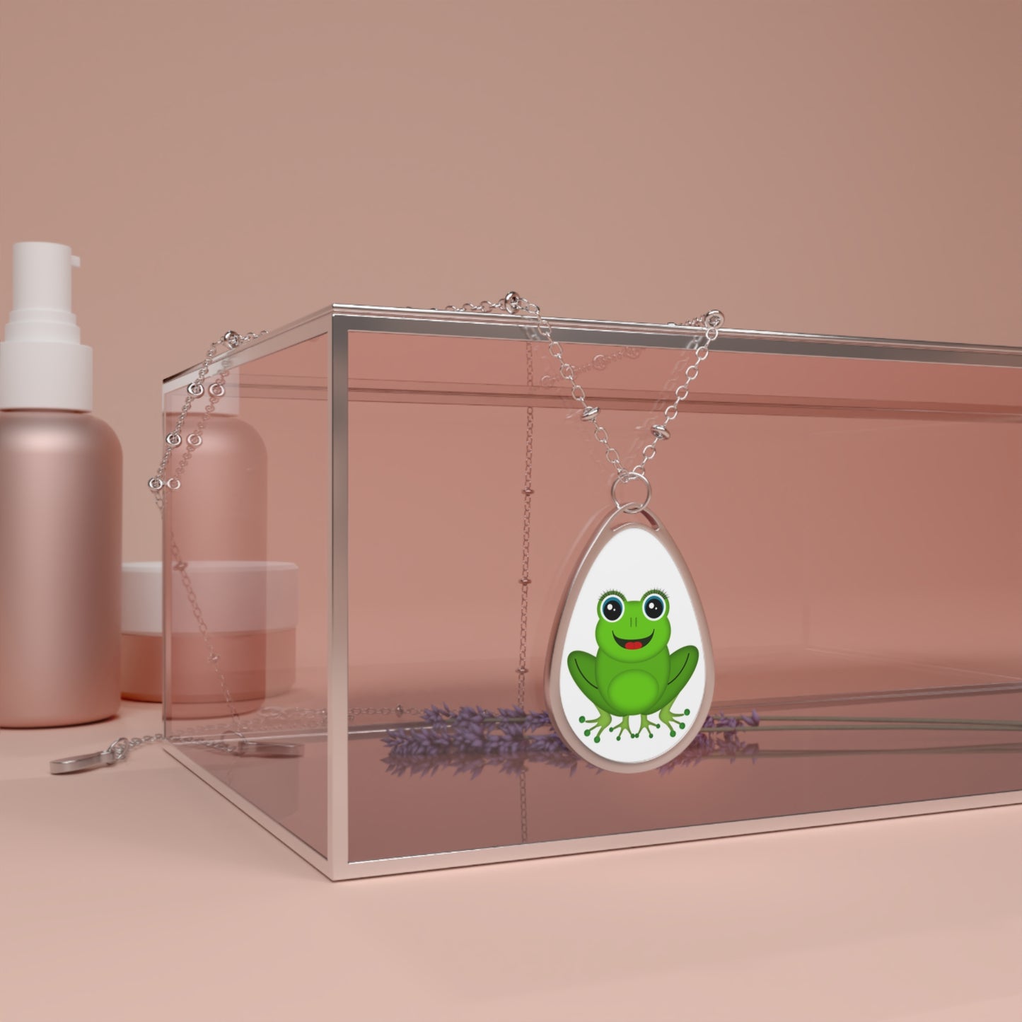 Frog Charm Necklace, Playful Jewelry for Nature Lovers, Cute Gift for Birthdays, Fun Accessory for Kids, Eco-Friendly Fashion