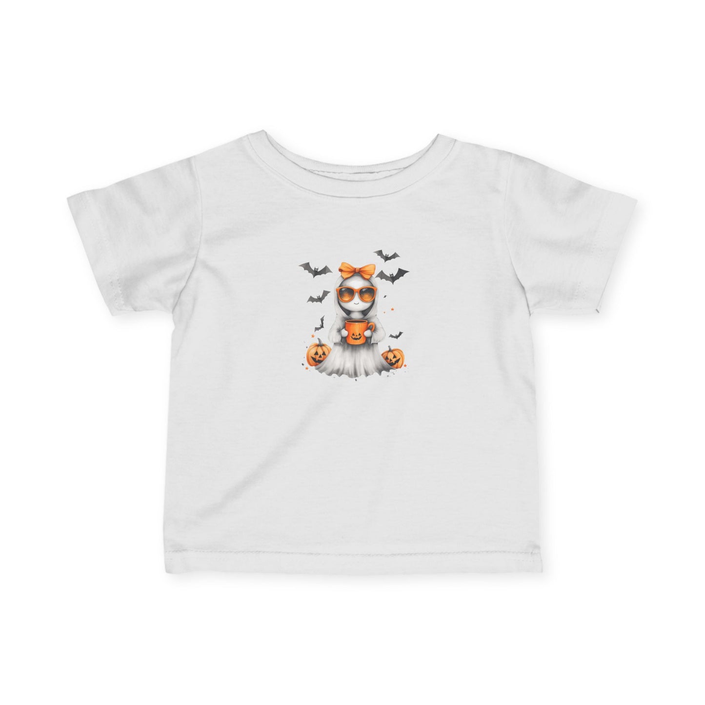 Halloween Infant T-Shirt, Cute Pumpkin Ghost Tee, Toddler Halloween Costume, Fall Baby Shirt, Spooky Kids Apparel