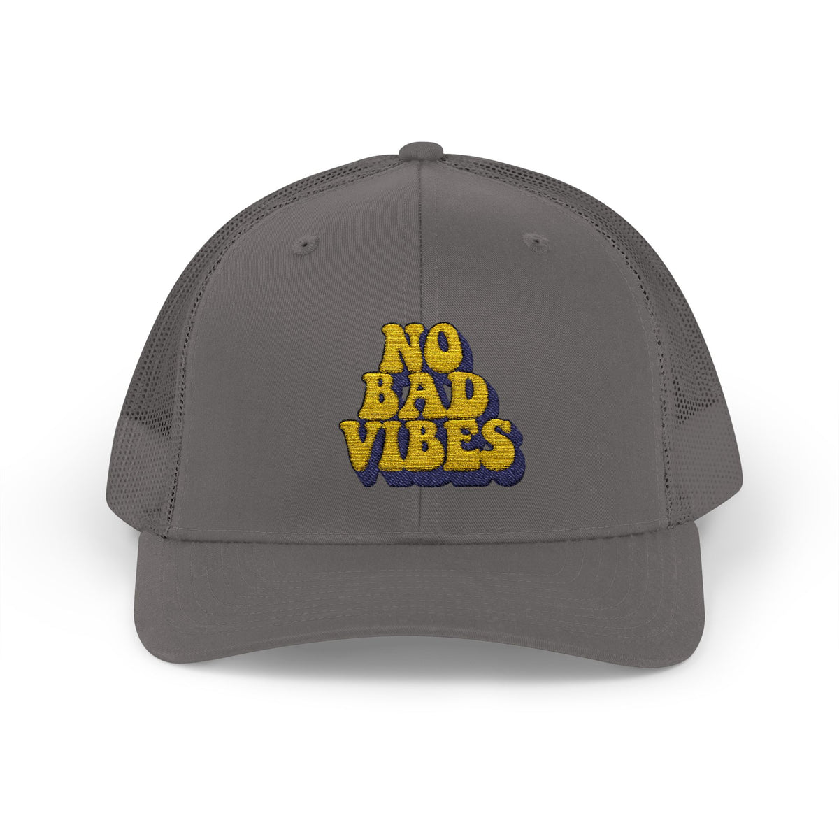 No Bad Vibes Snapback Trucker Cap | Casual Summer Hat, Gift for Her, Trendy Accessory, Outdoor Fun, Festival Wear