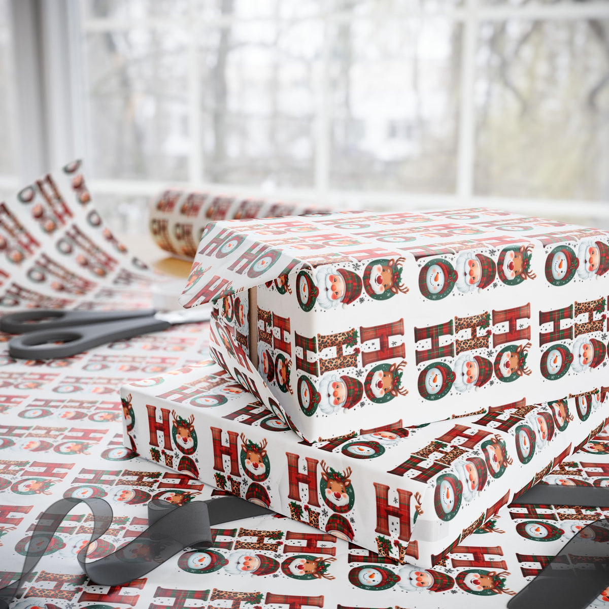 Festive Wrapping Paper, Holiday Gift Wrap, Christmas Wrap, Decorative Paper for Gifts, Seasonal Gift Wrap