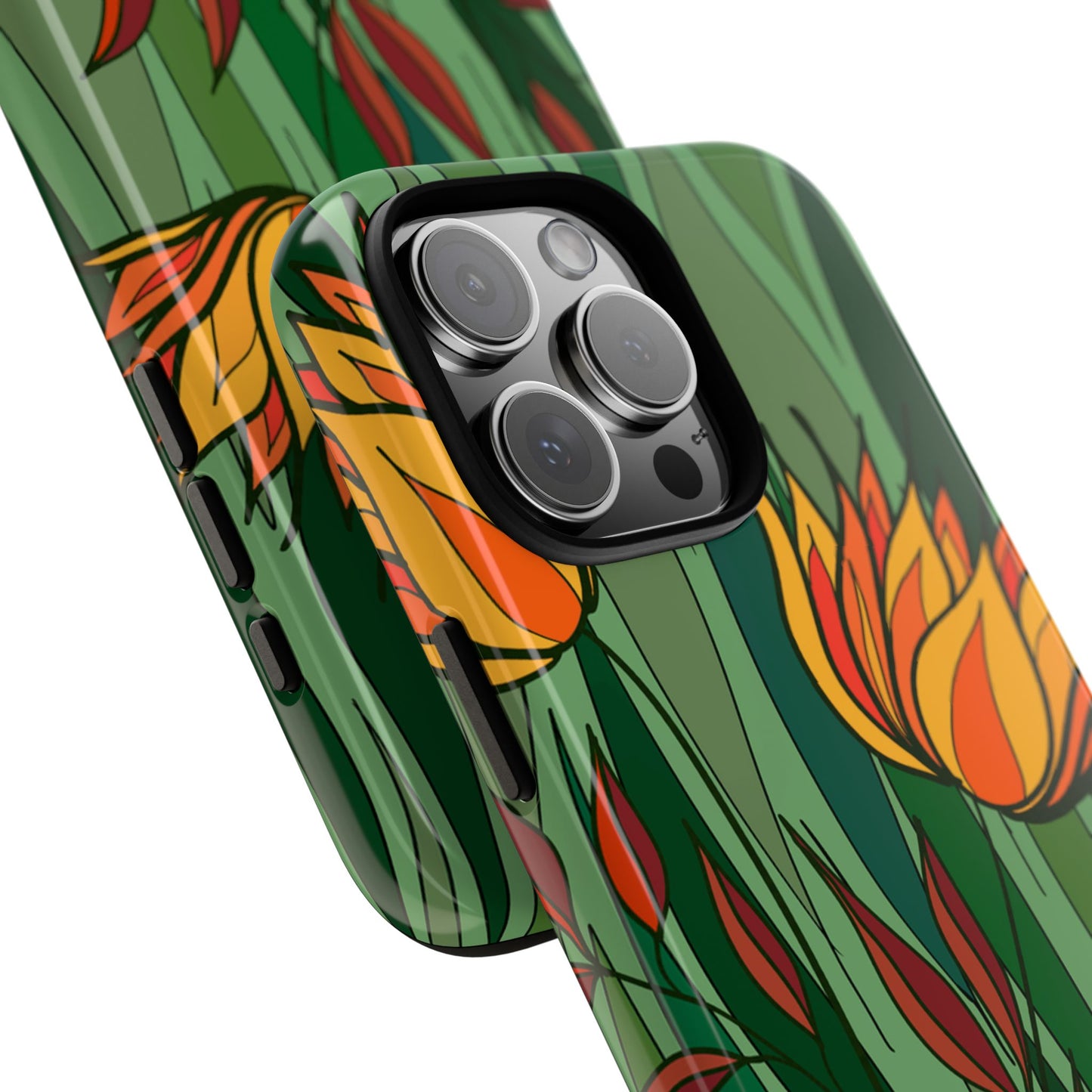 Vibrant Floral Phone Case, Nature-Inspired Tough Case, Eco-Friendly Cover, Unique Gift for Nature Lovers, Spring Decor