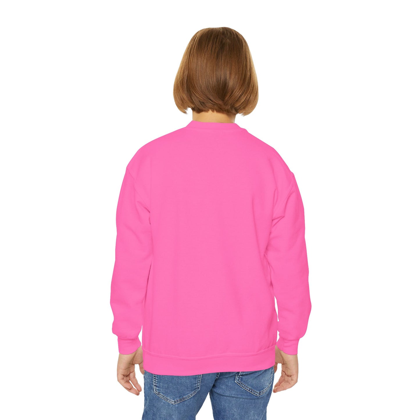 Adorable Elephant Youth Crewneck Sweatshirt, Kids' Casual Wear, Animal Lover Gift, Birthday Present, Cute Sweatshirt for All Seasons