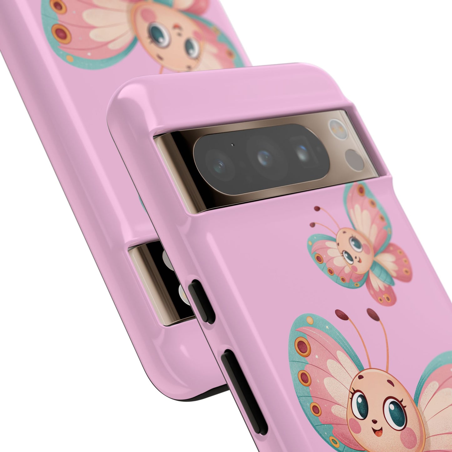 Cute Butterfly Phone Case, Tough Phone Cover, Girly Phone Accessory, Unique Gift for Her, Kids Phone Case, Floral Design Case