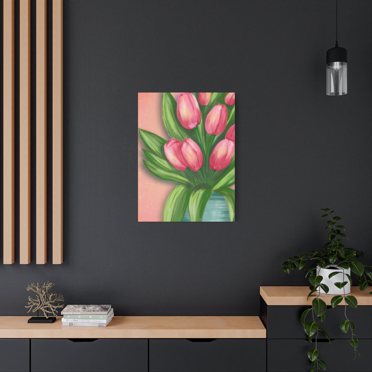 Matte Canvas, Stretched, 1.25" Tulips