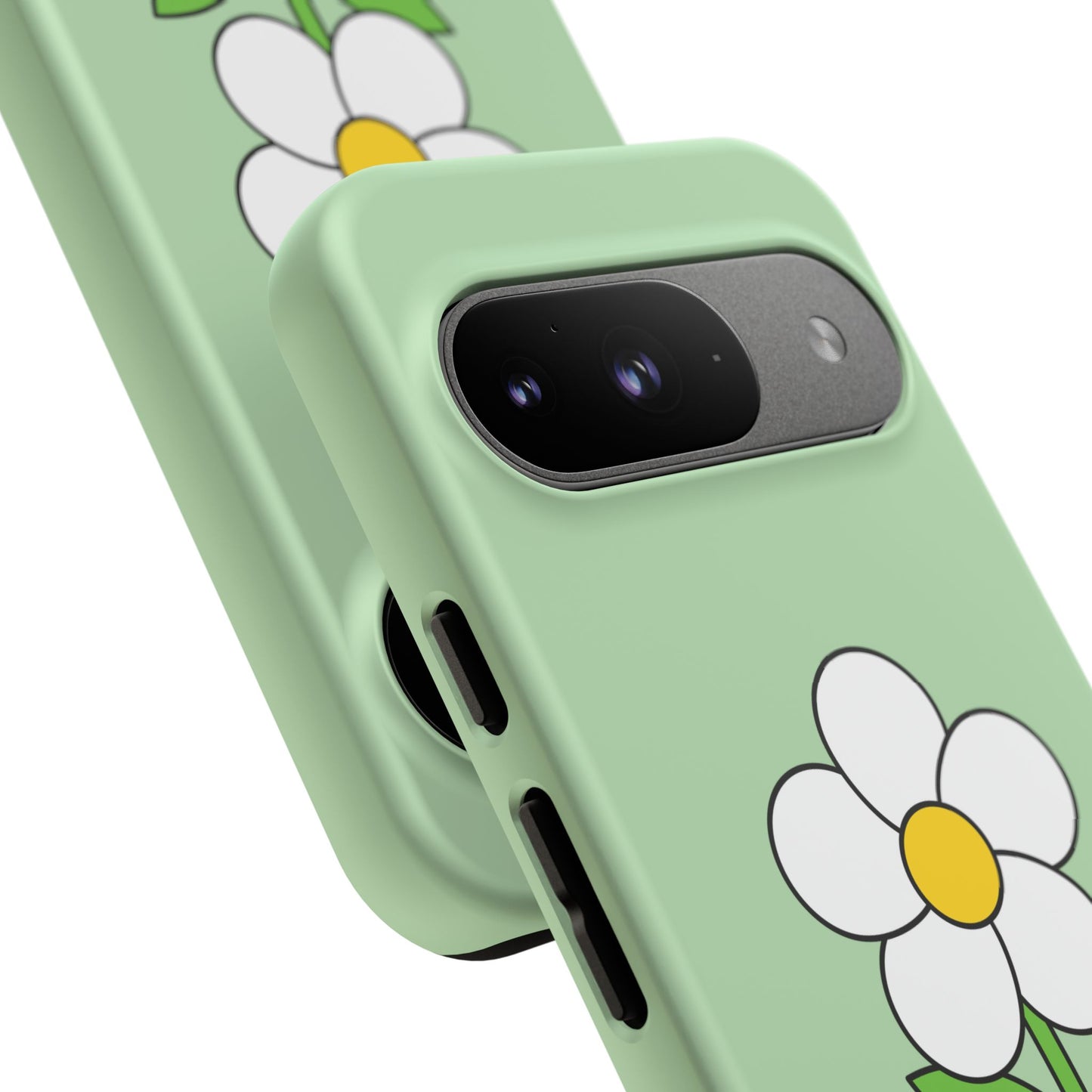 Floral Phone Case - Tough Cases for Nature Lovers, Cute Green Flower Design, iPhone Cover, Gift for Her, Spring Accessories