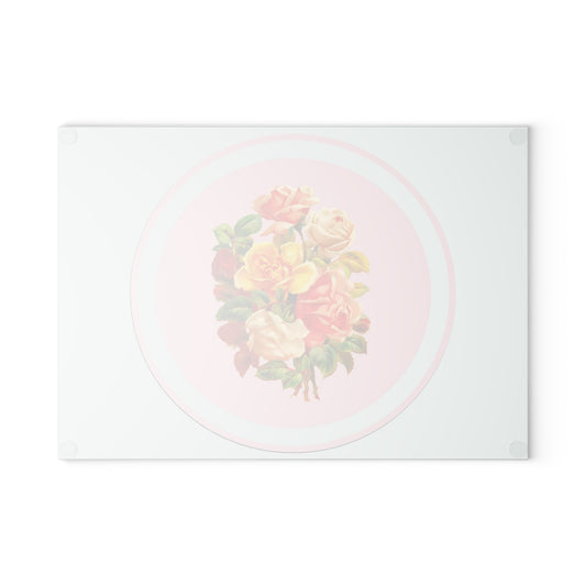 Floral Glass Cutting Board | Kitchen Decor, Gift for Home Chefs, Wedding Present, Housewarming Gift, Floral Design