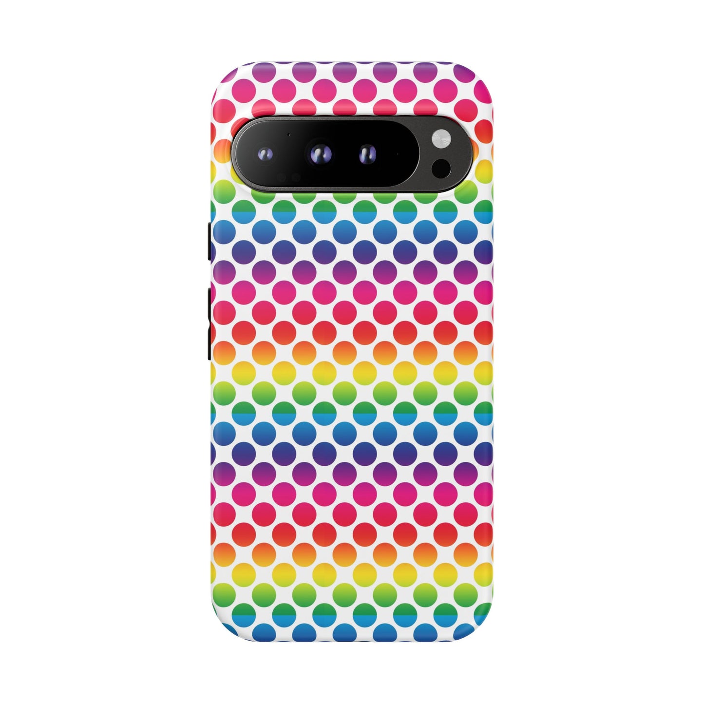 Rainbow Dot Phone Case, Colorful Phone Cover, Fun Phone Accessory, Gift for Friends, Trendy Mobile Case