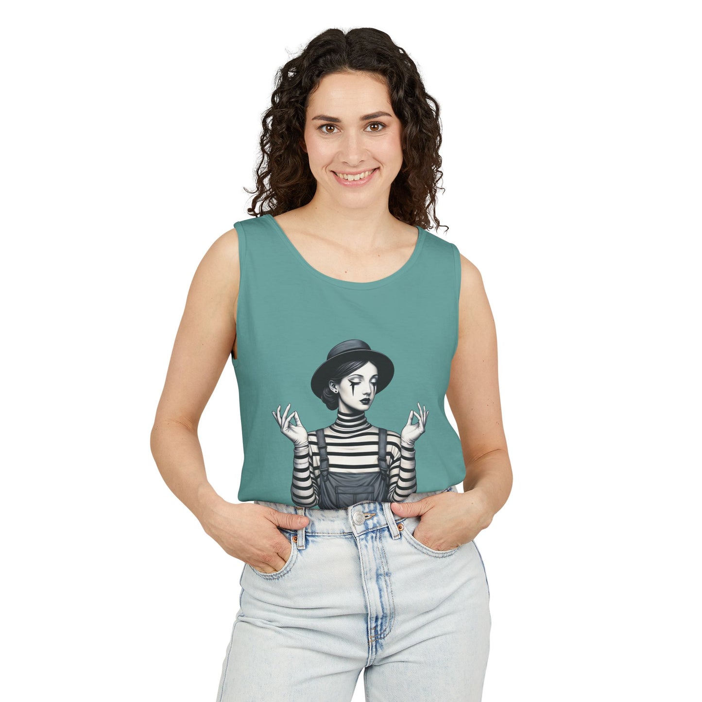 Bohemian Chic Tank Top with Artistic Print, Casual Summer Wear