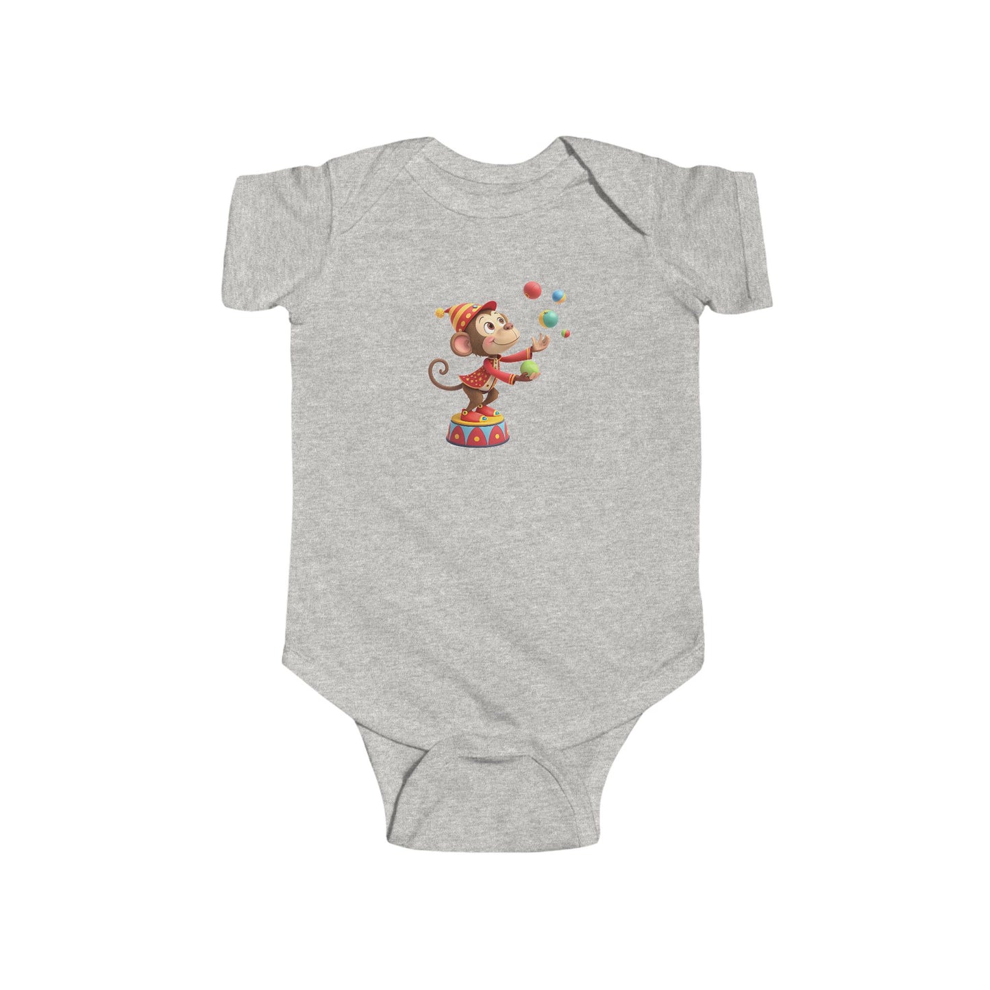 Playful Monkey Infant Bodysuit, Cute Baby Outfit, Circus Theme Baby Wear, Toddler Gift, Baby Shower Gift