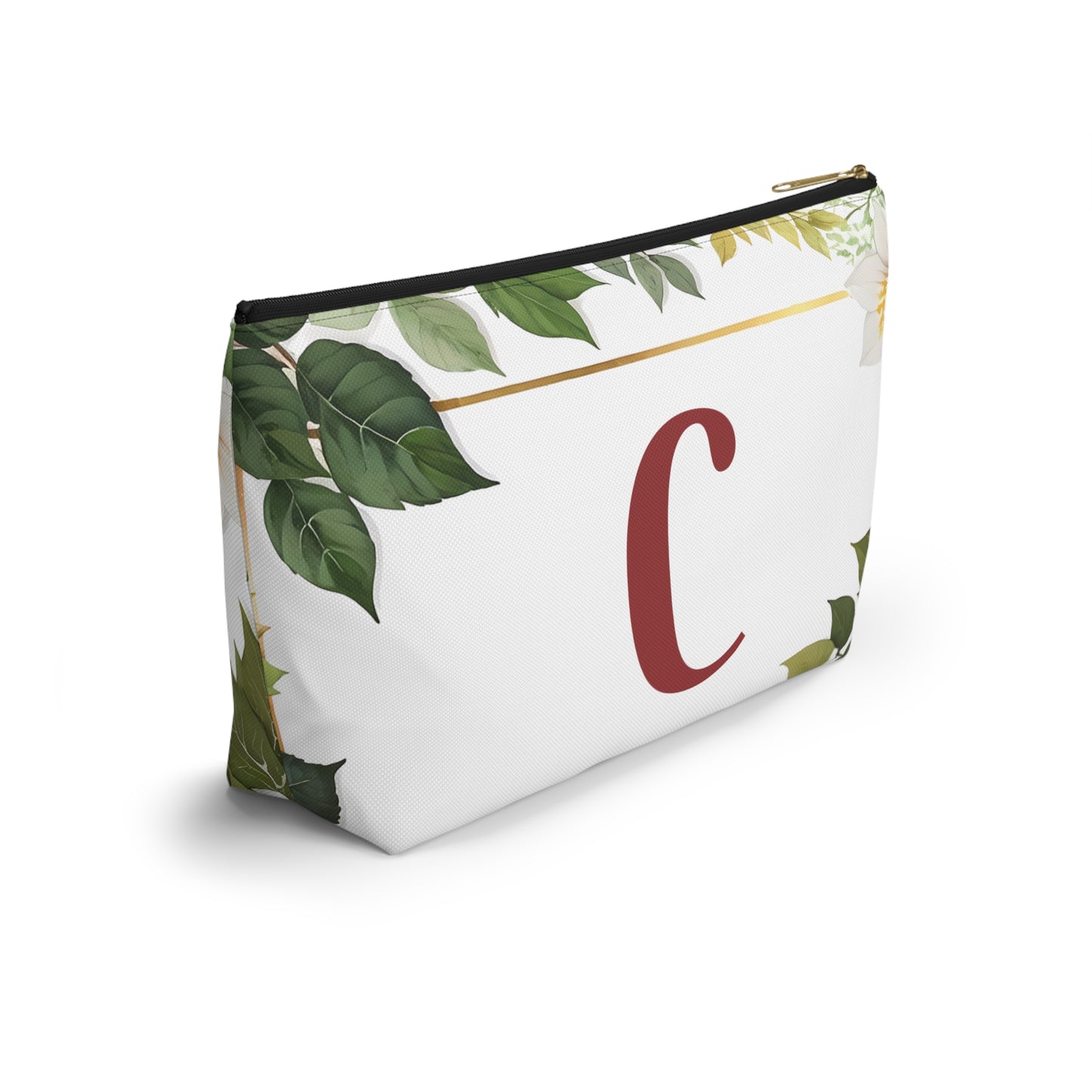 Copy of Personalized Floral Accessory Pouch, Makeup Bag, Gift for Her, Initial Pouch, Travel Organizer, Custom Cosmetic Bag