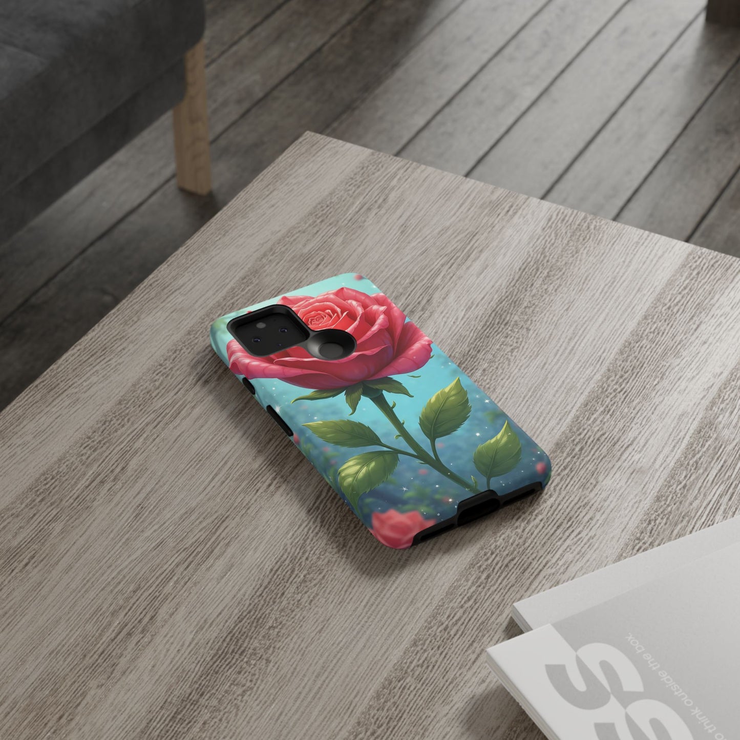 Floral Phone Case, Tough Cases with Elegant Rose Design, Stylish iPhone Cover, Rose Flower Gift for Nature Lovers, Unique Mobile Accessories