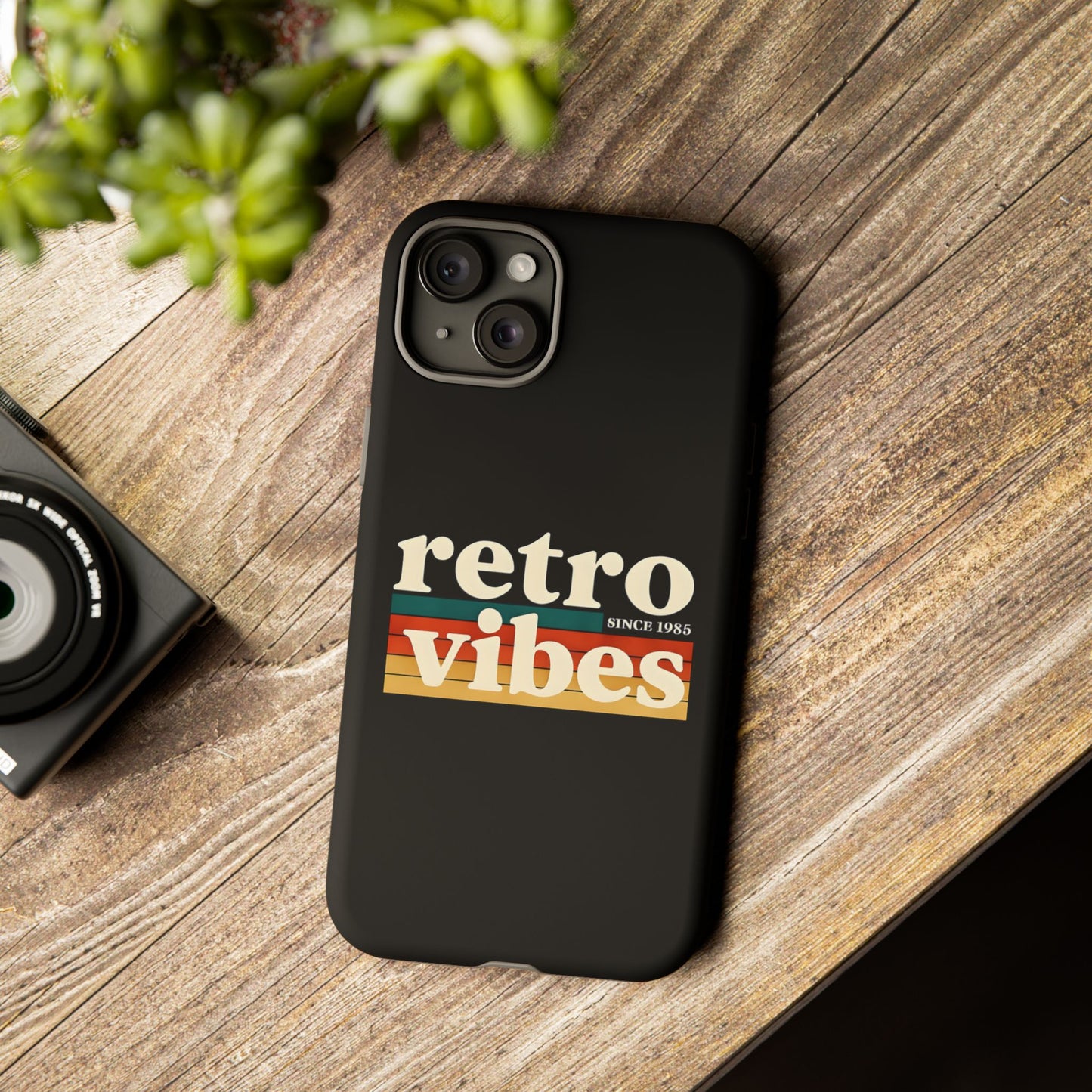 Retro Vibes Phone Case, Tough Phone Cover, Vintage Style Case, Gift for Music Lovers, Retro Aesthetic Accessory