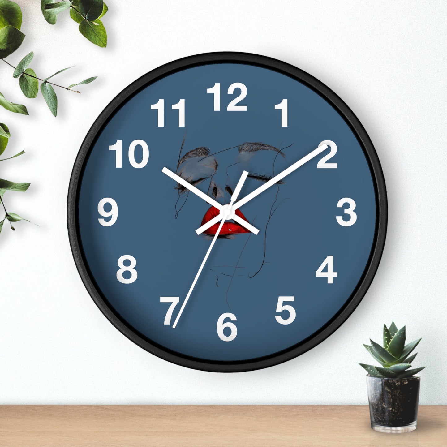 Artistic Face Wall Clock, Unique Home Décor, Modern Wall Art, Trendy Gift for Her, Statement Piece Living Room