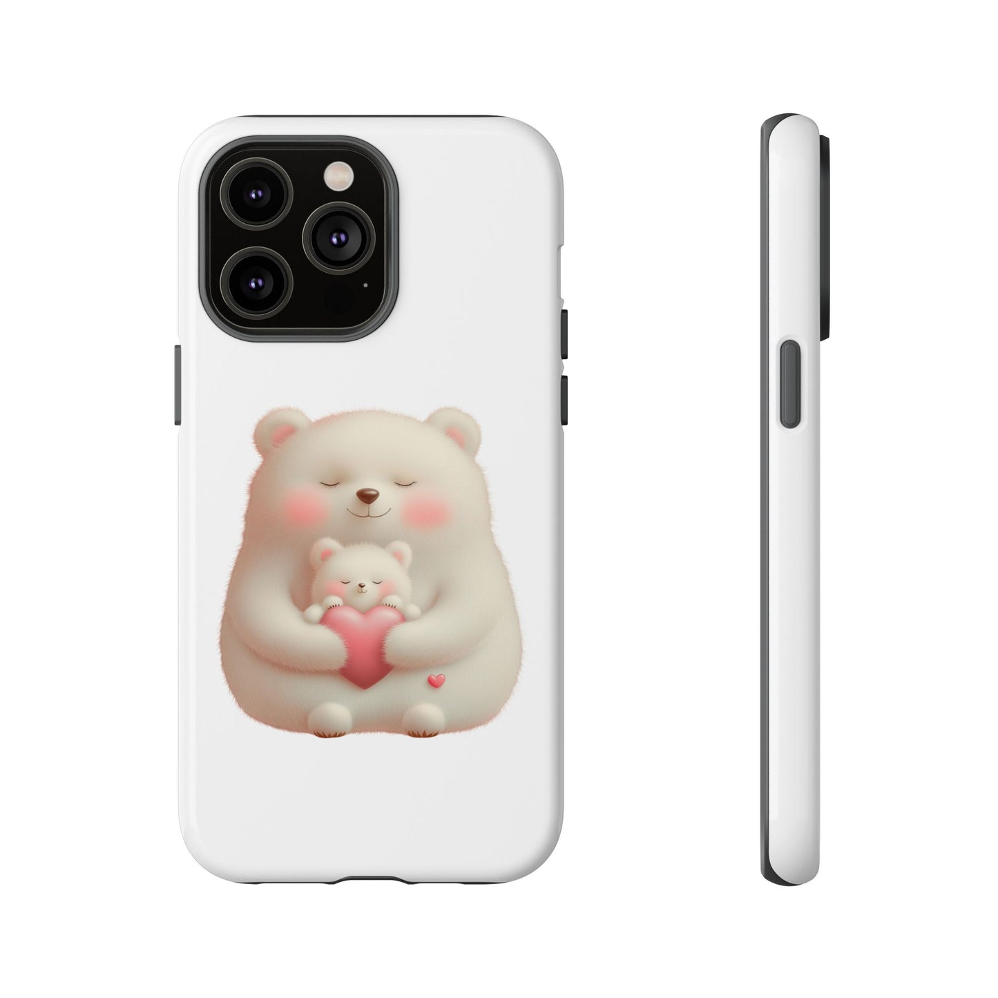Cute Bear Phone Case, Tough Cases, Animal Lover Gift, Kids Accessories, Mother’s Day, Heartwarming Design