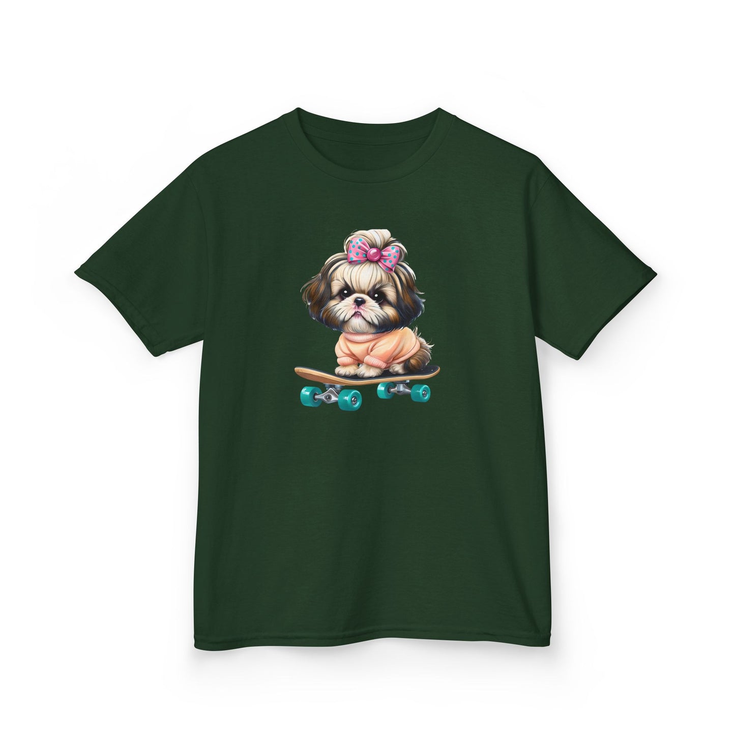 Cute Puppy Skateboard Kids Tee