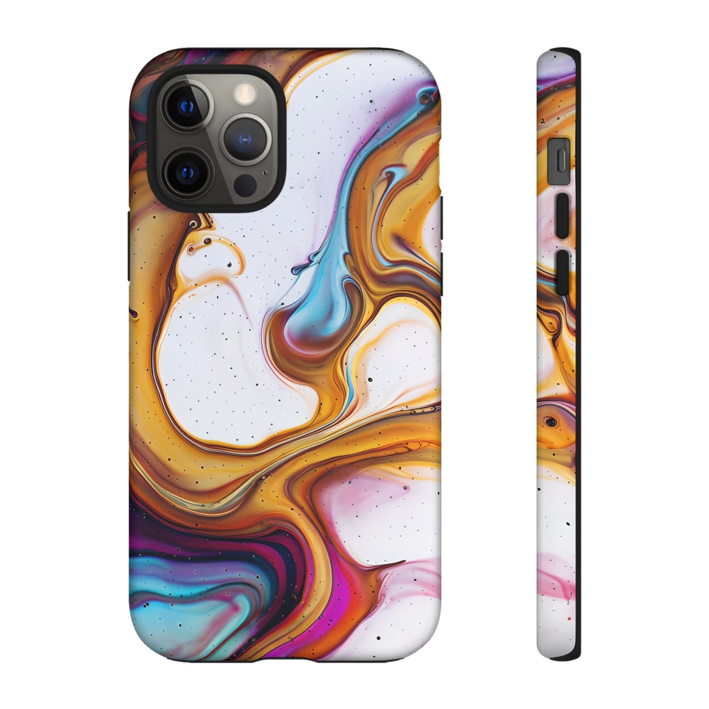 Artistic Phone Case, Tough Cases with Colorful Marble Design