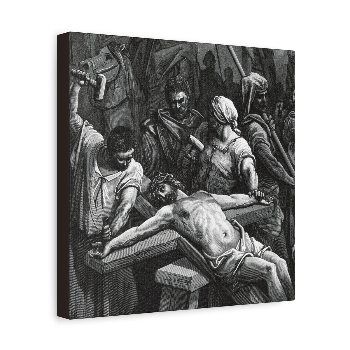 Crucifixion Art Matte Canvas Print – Stretched Religious Wall Decor