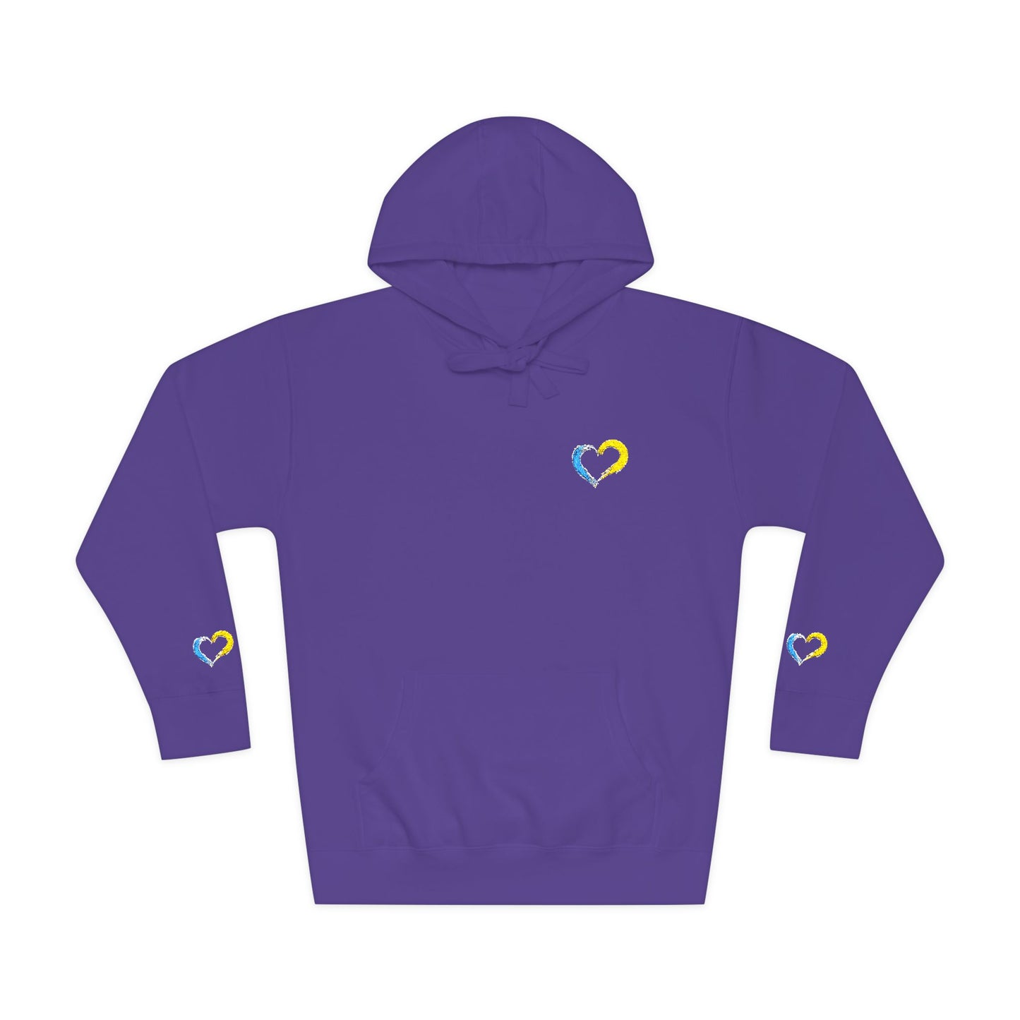 Colorful Heart Unisex Fleece Hoodie | Cozy Gift for Friends, Valentine's Day, Anniversary, Casual Wear, Spring Fashion