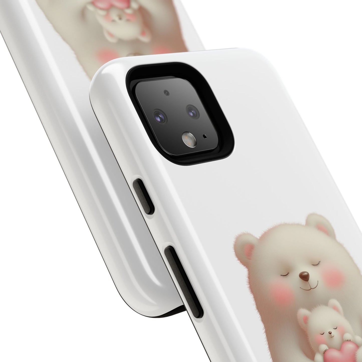 Cute Bear Phone Case, Tough Cases, Animal Lover Gift, Kids Accessories, Mother’s Day, Heartwarming Design