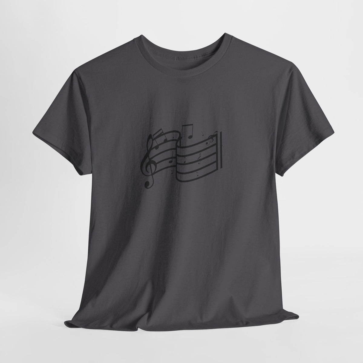 Music Notes T‑Shirt — Minimalist Sheet Music Tee for Musicians & Music Lovers