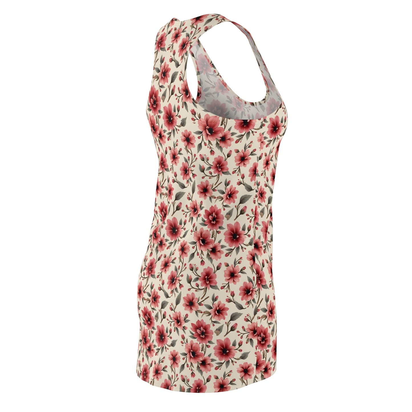 Floral Racerback Dress, Summer Dress, Beachwear, Vacation Outfit, Floral Print Dress, Casual Sundress