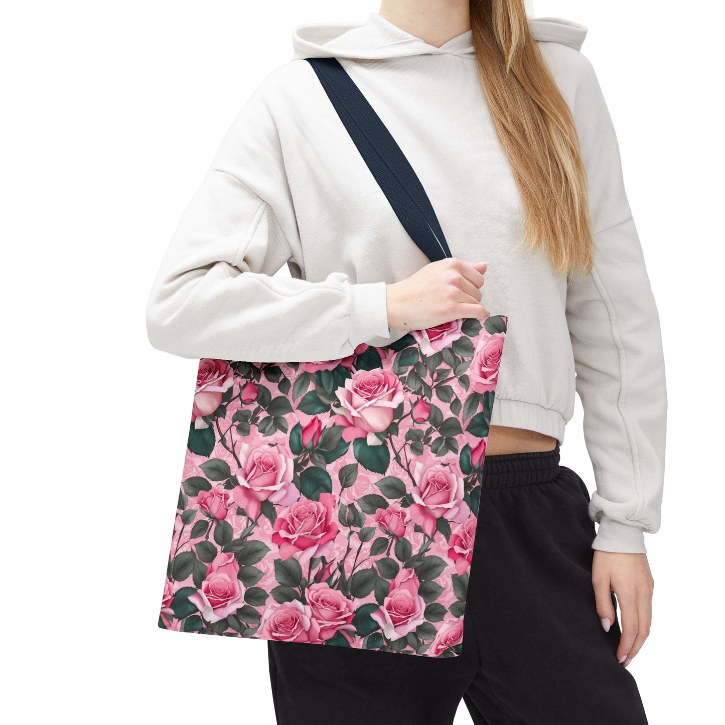 Pretty Pink Floral Tote Bag, Stylish Reusable Bag, Shopping Tote, Gift for Her, Eco-Friendly, Mother's Day Gift