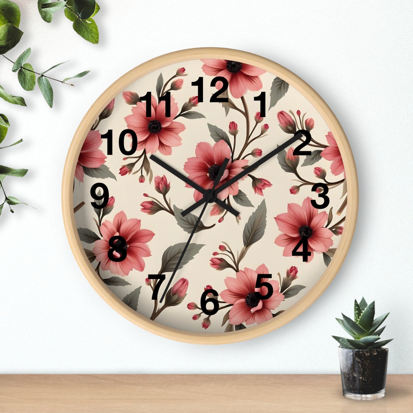 Wall Clock - Flowers