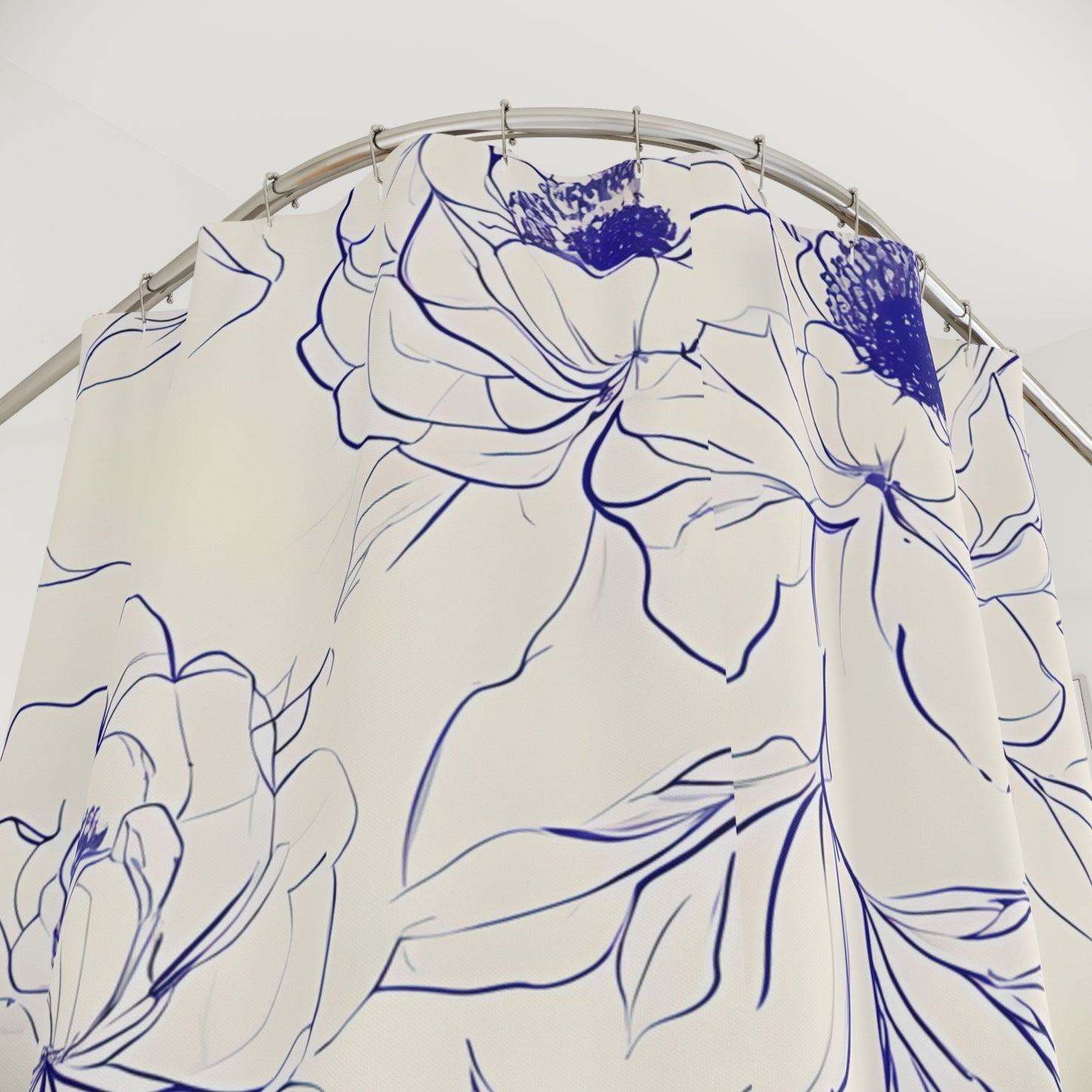 Elegant Floral Shower Curtain, Blooming Peony Bathroom Decor, Modern Home Accessory, Gift for Her, Floral Home Design,