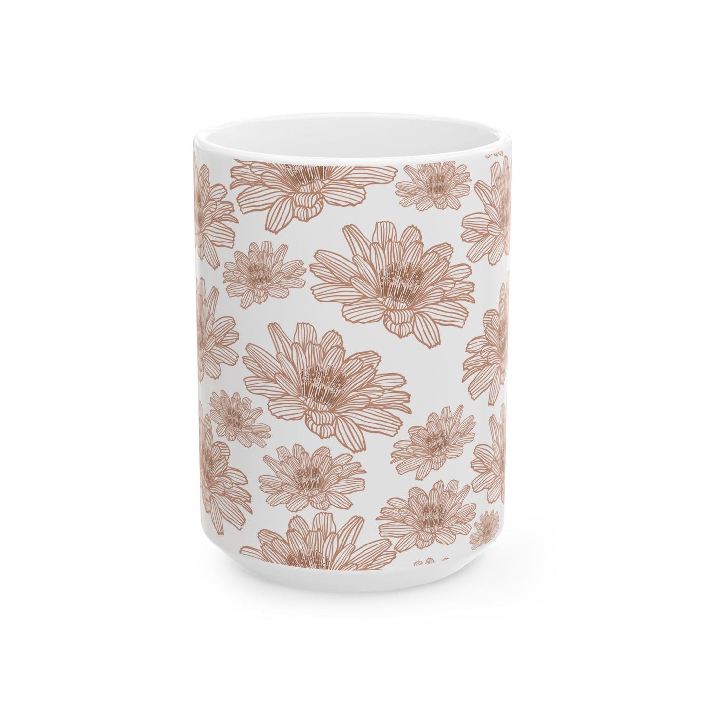 Floral Ceramic Mug, Tea Lover Gift, Coffee Mug, Vintage Style Mug, Housewarming Gift, Wedding Favor
