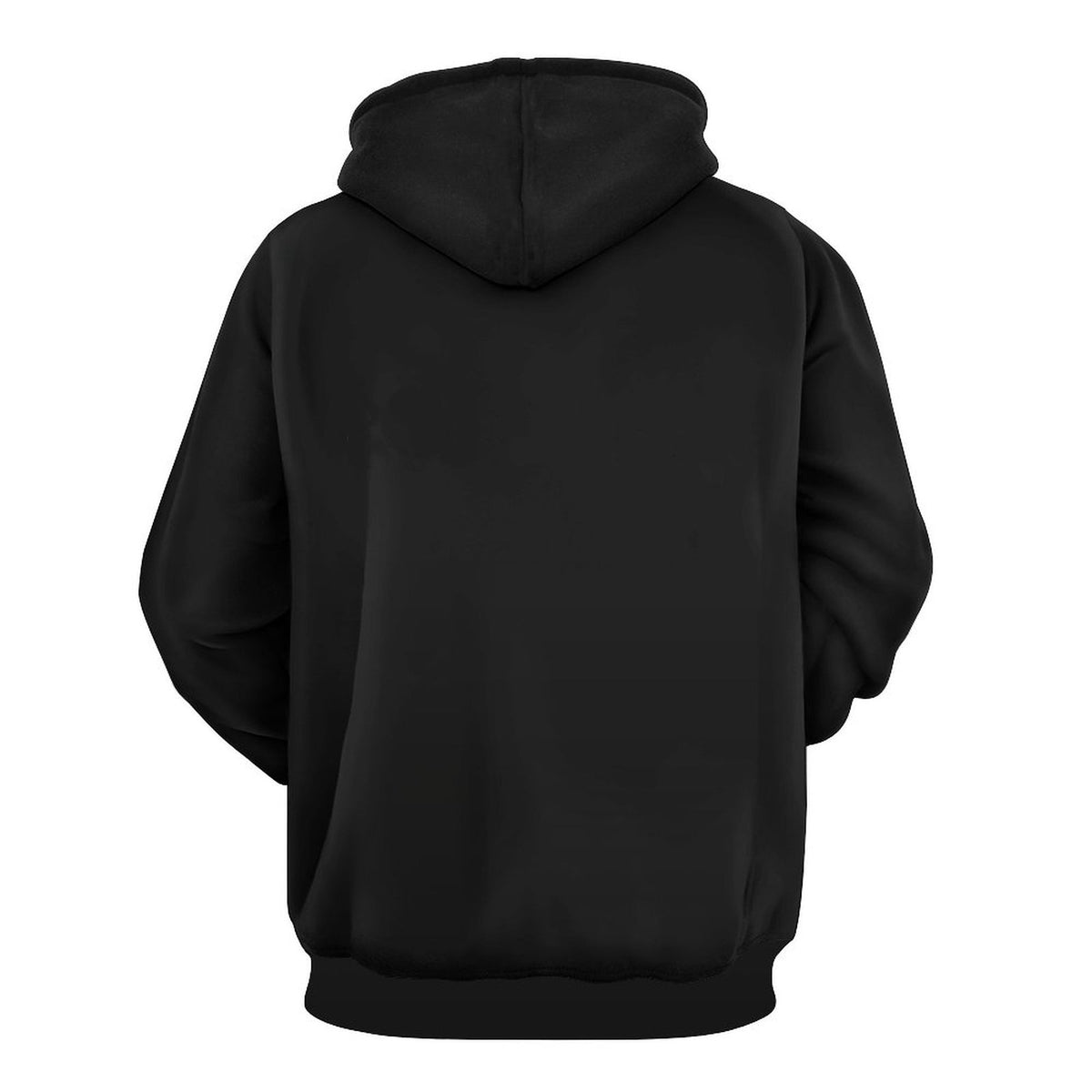 Black Pattern Unisex Cool Hoodie with Double-layer Cap