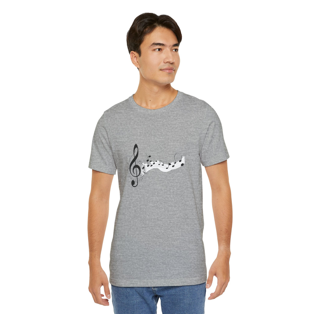 Musical Notes Short Sleeve Tee for Music Lovers