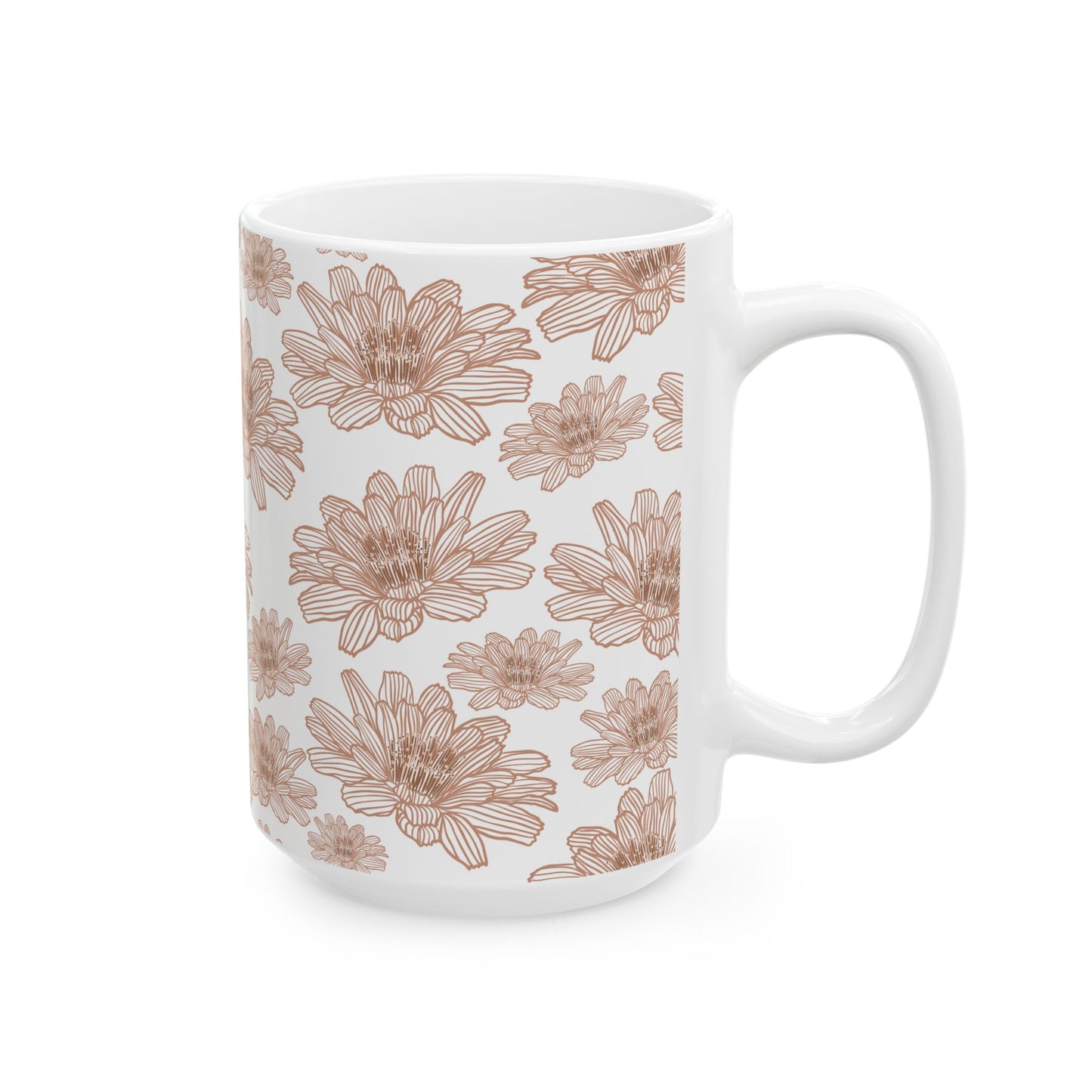 Floral Ceramic Mug, Tea Lover Gift, Coffee Mug, Vintage Style Mug, Housewarming Gift, Wedding Favor