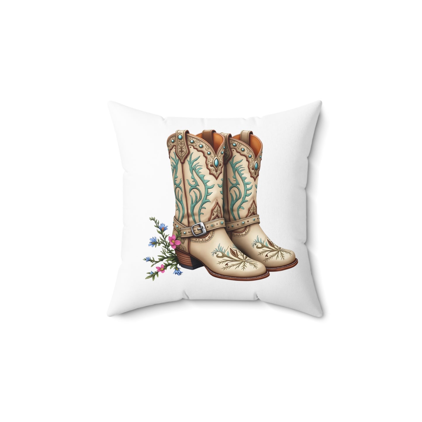 Rustic Cowboy Boots Pillow | Western Decor Cushion, Farmhouse Charm, Home Accent, Gift for Cowgirl, Country Decor