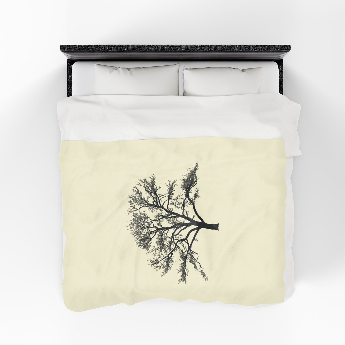 Cozy Nature-Inspired Velveteen Plush Blanket, Soft Throw Blanket, Tree Art Decor, Gift for Her, Home Essentials, Autumn Decor