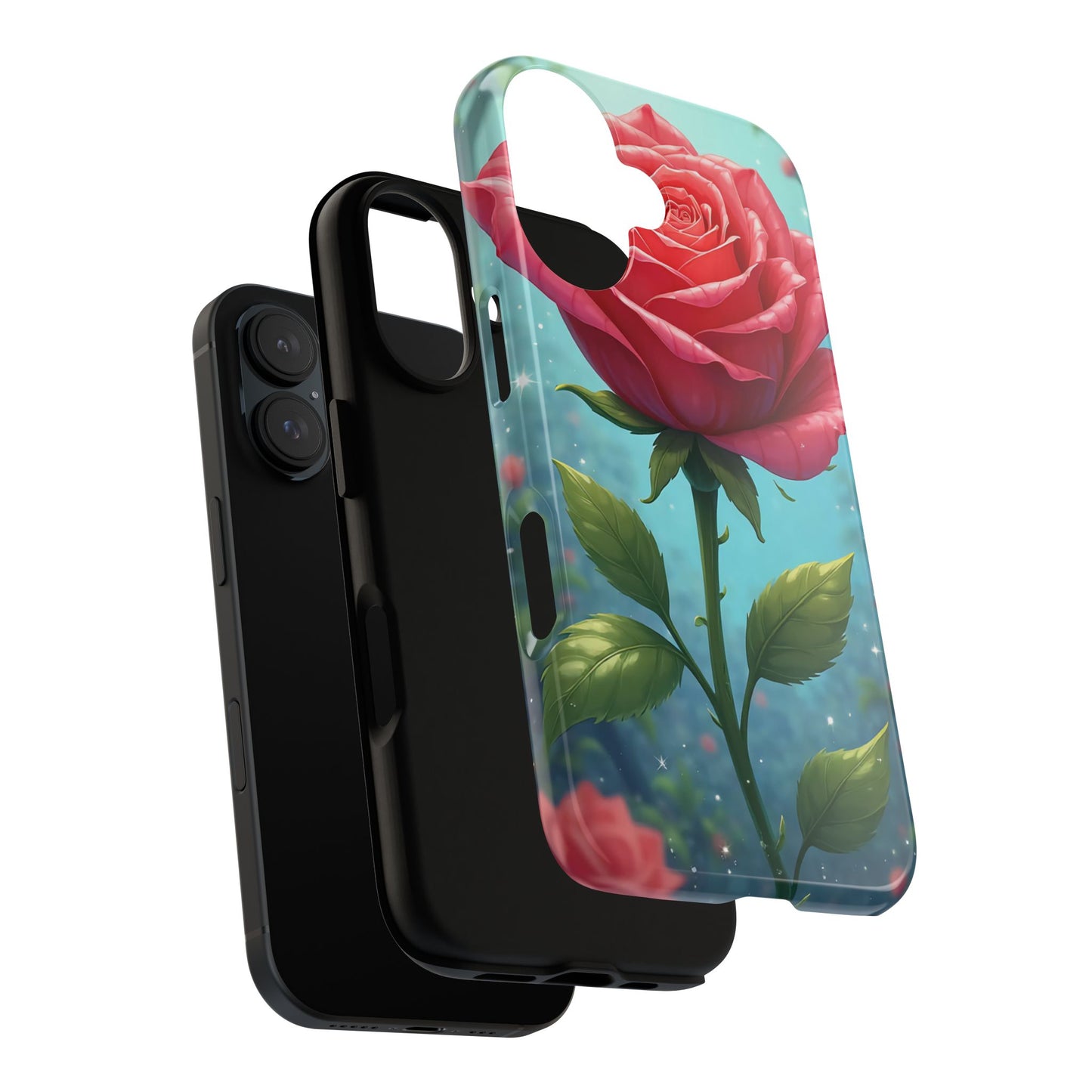 Floral Phone Case, Tough Cases with Elegant Rose Design, Stylish iPhone Cover, Rose Flower Gift for Nature Lovers, Unique Mobile Accessories